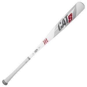 CAT8 -5 USSSA Senior League Baseball Bat, 2 3/4" Barrel, 30"/ 25 oz,White​​​